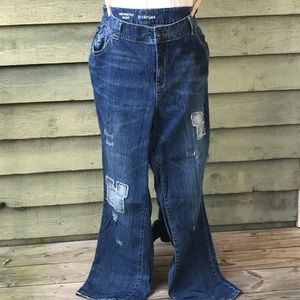 Lane Bryant Distressed Bootcut Jeans